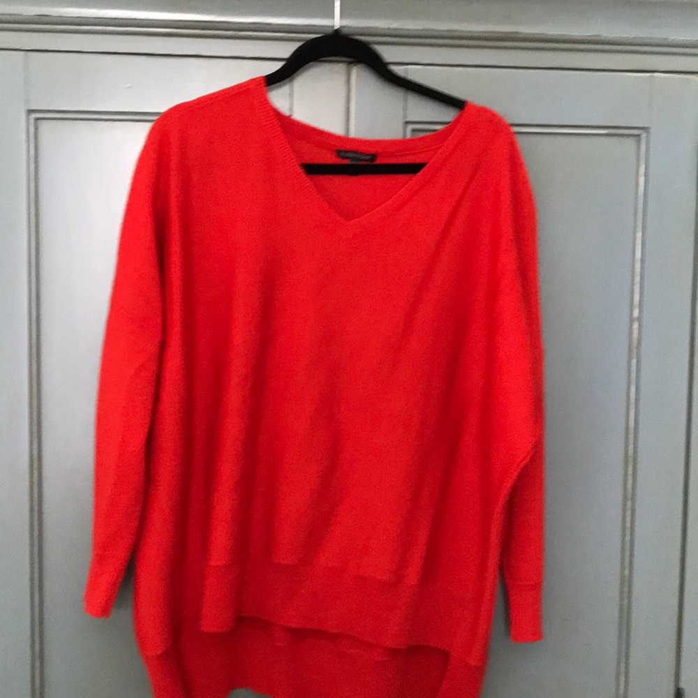 Lovely red Eileen Fisher sweater, size L.